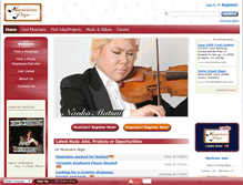 Tablet Screenshot of musicianspage.com